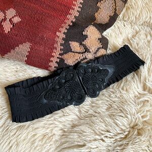WCM New York Black Stretch Cinch Belt